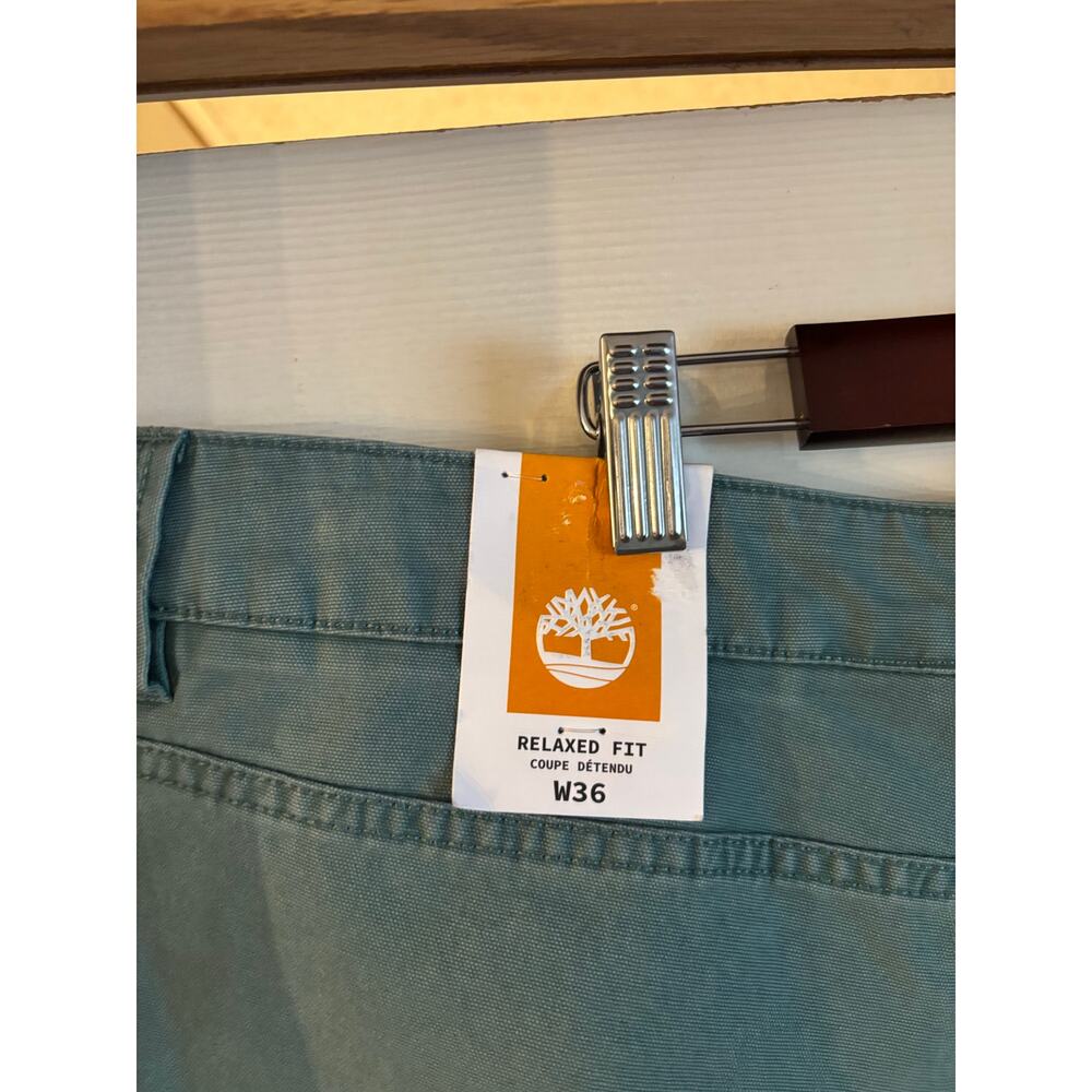 Timberland Shorts Mens 38 Green Relaxed Fit Utility Pocket Outdoor Casual New - Picture 5 of 8